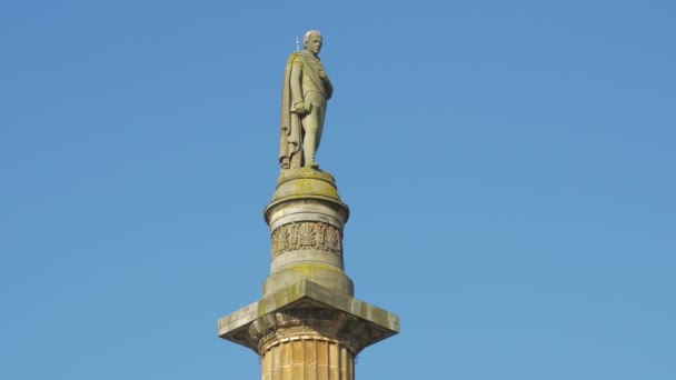 Uma Estátua Pedestal — Vídeo de Stock