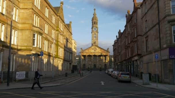 Uma Fachada Igreja Glasgow — Vídeo de Stock