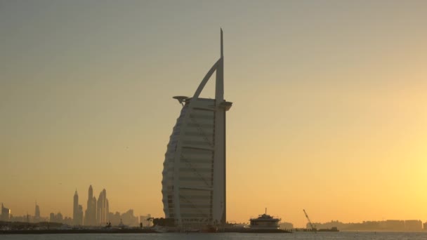 Contre Jour Van Burj Arab — Stockvideo