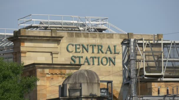 Central Station Letter Sign — Stock Video