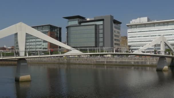 Tradeston Bridge Glasgow — Stock Video