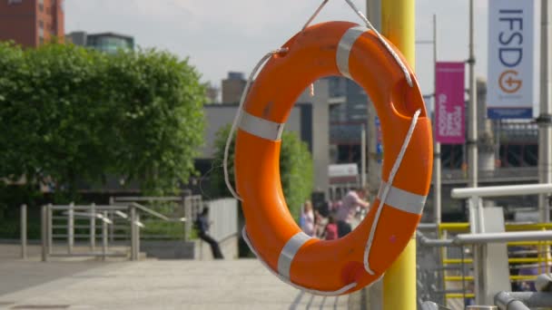 Life Buoy Pole — стоковое видео