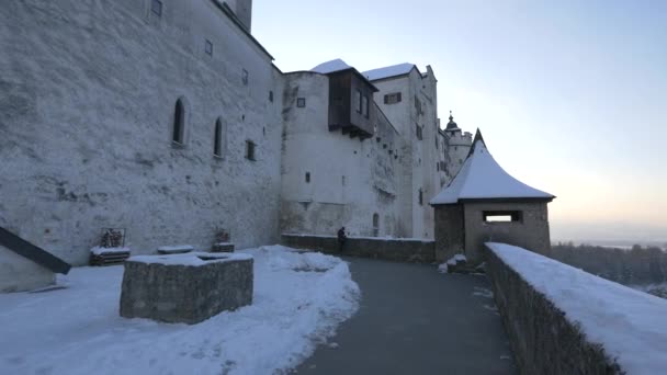 ホーエンザルツブルグ要塞の壁 — ストック動画