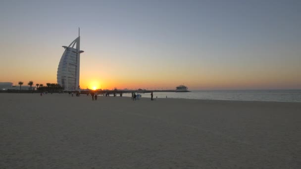 Burj Arab Beach Sunset — 图库视频影像