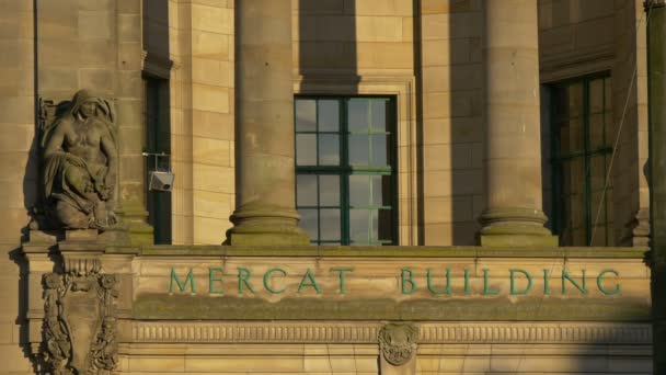 Закройте Здание Mercat Глазго — стоковое видео