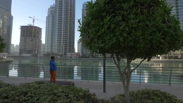 Περιοχή Jumeirah Lakes Towers Στο Ντουμπάι — Αρχείο Βίντεο