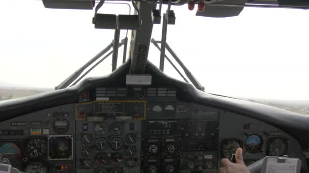 Vliegtuig Dat Opstijgt Vliegtuigsystemen — Stockvideo