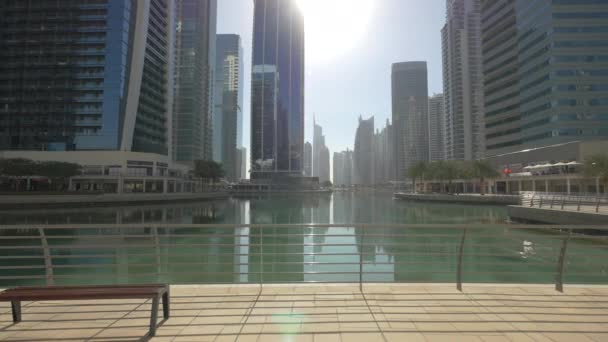 Obszar Jumeirah Lakes Towers Dubaju — Wideo stockowe