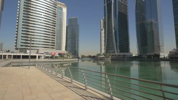 Buildings Waterfront Dubai — Stock Video