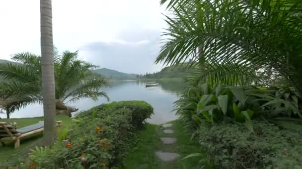 Vista Del Lago Ruanda — Vídeo de stock