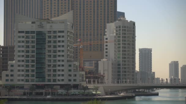 迪拜码头的建筑物 — 图库视频影像
