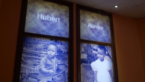 Children Pictures Kigali Memorial Centre — Stock Video