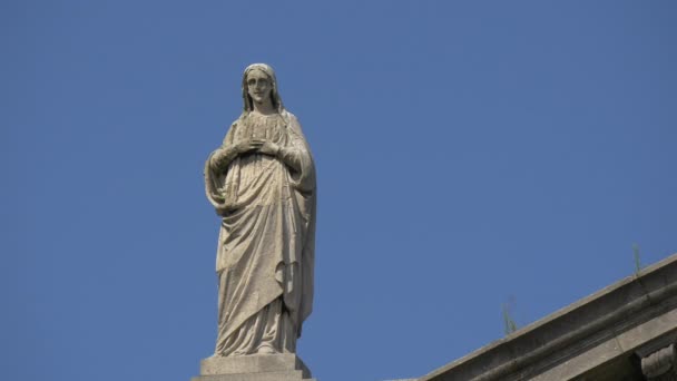 Una Estatua Virgen María — Vídeo de stock