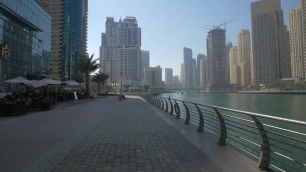 Paseo Marítimo Dubai Marina — Vídeos de Stock