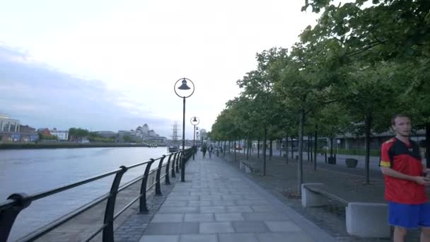 Muelle Río Por Noche — Vídeos de Stock