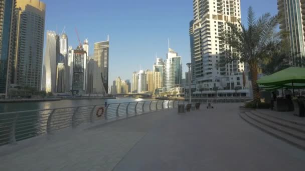 Paseo Marítimo Dubai Marina — Vídeo de stock