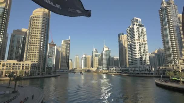 Skyscrapers Dubai Marina — Stock Video