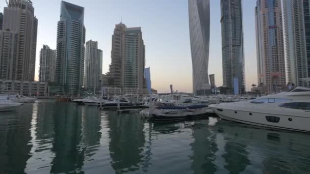 Łodzie Porcie Dubai Marina — Wideo stockowe