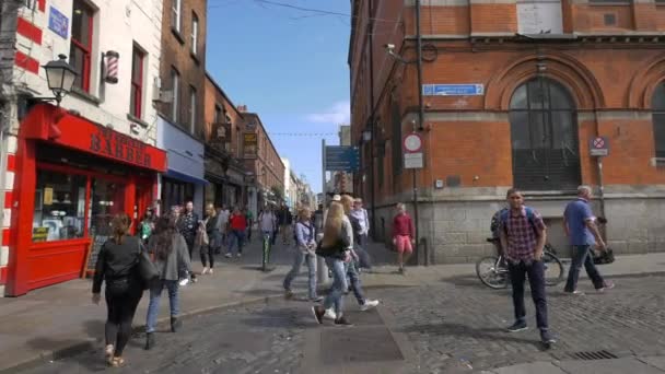 Život Městě Rohu Ulice — Stock video