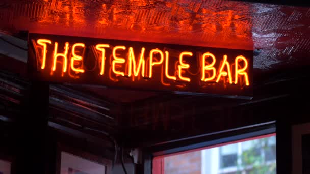 Temple Bar Signe Lumineux — Video