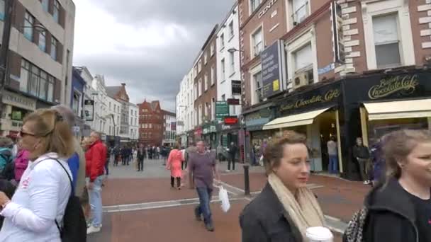 Rua Comercial Grafton Dublin — Vídeo de Stock