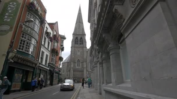 Wieża Kościoła Andrzeja Dublinie — Wideo stockowe