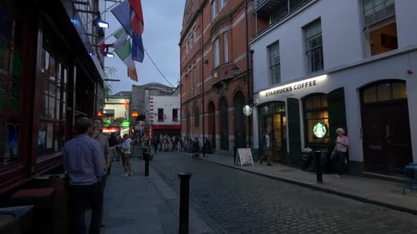 City Life Evening Dublin — Stock Video
