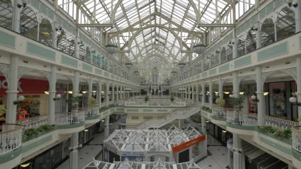 Panorama Rés Chão Centro Comercial — Vídeo de Stock