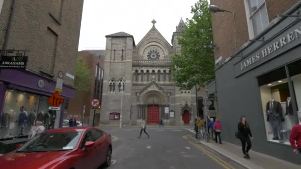 Fasada Kościoła Anny Dublinie — Wideo stockowe