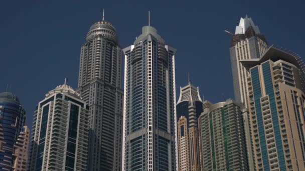 Skyscrapers Dubai Marina — Stock Video