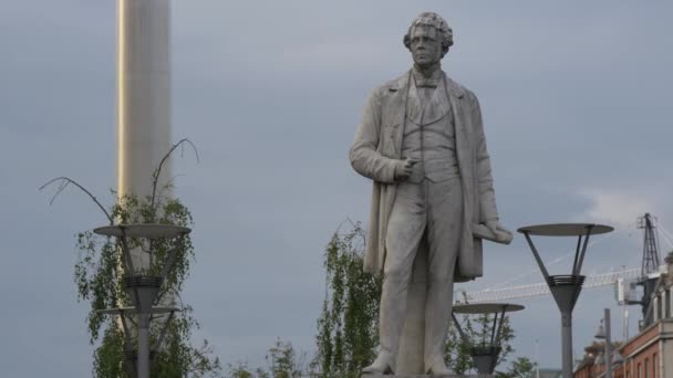 Sir John Gray Statue Dublin — Stok video