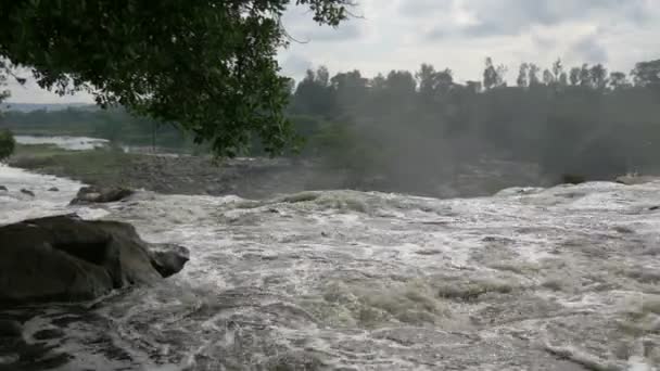 Panoramisch Uitzicht Top Van Veertien Watervallen — Stockvideo