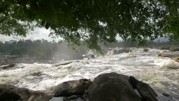 Bovenkant Van Veertien Watervallen — Stockvideo