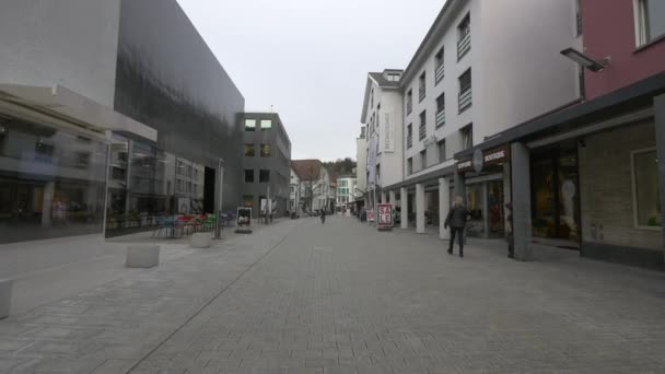 Vaduz市中心的行人街 — 图库视频影像