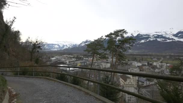 Cidade Vaduz Vista Cima — Vídeo de Stock