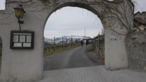 Torkel Εστιατόριο Τοξωτή Πύλη Στο Vaduz — Αρχείο Βίντεο