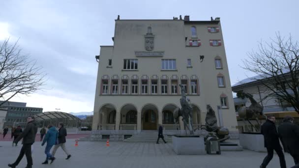 Fachada Câmara Municipal Vaduz — Vídeo de Stock