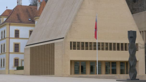 Здание Парламента Вадуце — стоковое видео