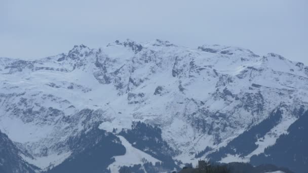 有斜坡的雪山 — 图库视频影像