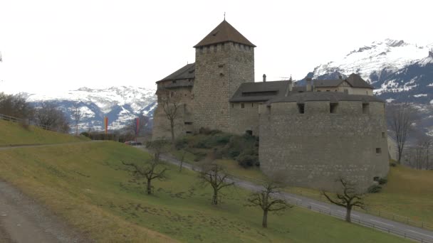 Krajobraz Zamkiem Vaduz — Wideo stockowe