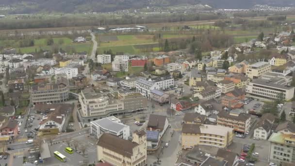 Città Vaduz Vista Dall Alto — Video Stock