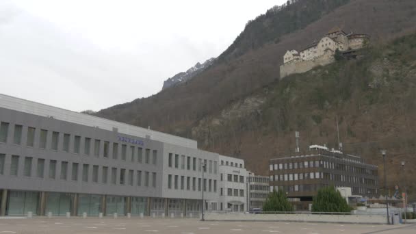 Krajobraz Budynkami Vaduz — Wideo stockowe