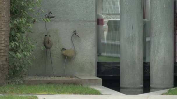 Скульптуры Аистов Стены — стоковое видео
