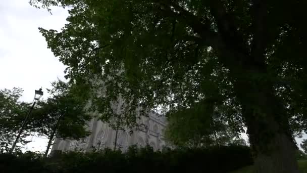 Roman Catholic Church Seen Trees — Stock video