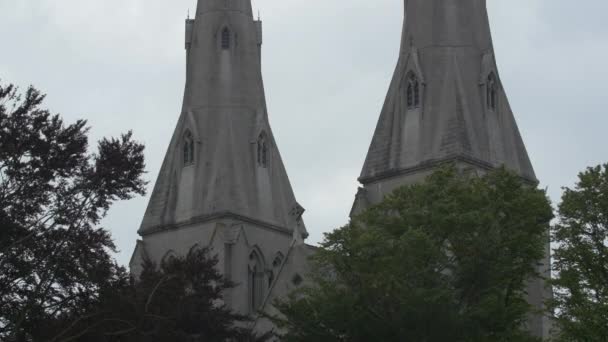 Dois Campanários Uma Catedral — Vídeo de Stock