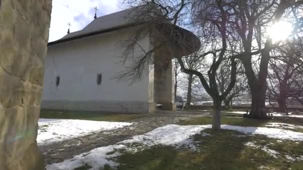 Muralla Oriental Iglesia Arbore — Vídeos de Stock