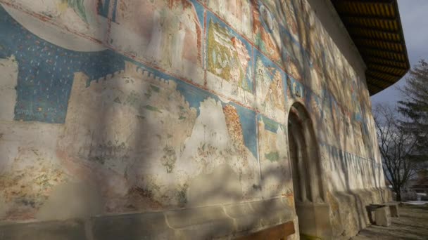 Malowana Ściana Kościoła Arbore — Wideo stockowe