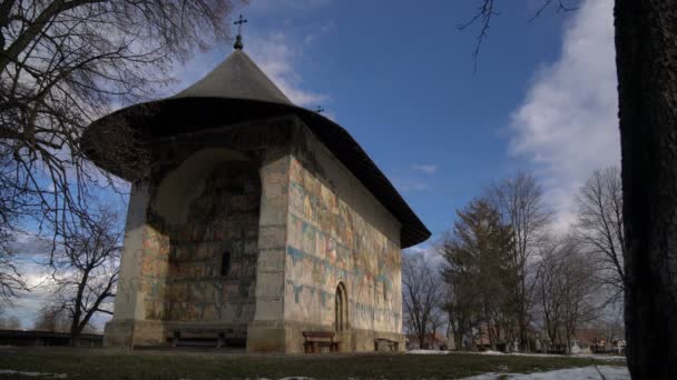 Muro Occidental Iglesia Arbore — Vídeo de stock