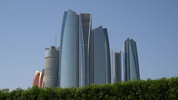 Etihad Tower Complex Abu Dhabi — стокове відео