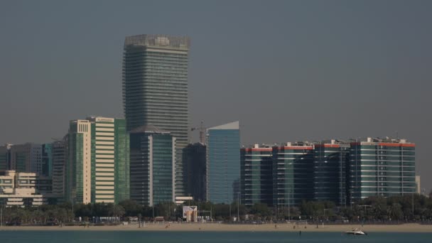 Buildings Beach Abu Dhabi — Wideo stockowe